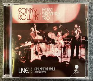 SONNY ROLLINS - LIVE AT FINLANDIA HALL, HELSINKI 1972 Svart Musik