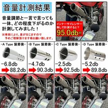 インナーサイレンサー 60mm 消音 触媒型 ステンレス バッフル 差込用 汎用 Cタイプ バイク オートバイ マフラー カスタム パーツ 交換 補修_画像5