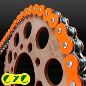 ★車種検索可★CYC 420-120L バイクチェーン 蛍光オレンジ DT50 YB-1 GT50 RZ50 TZM50R V50 CHAPPY50 チャッピー50 DT50R GT50 POCEK RX50