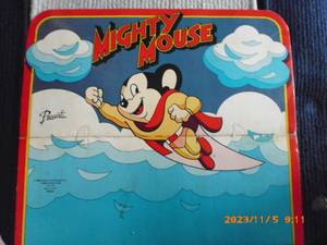 マイテイマウス　Mighty Mouse 1988年の　Viacom, Hamilton Gifts 社のぬいぐるみ販売用のデイスプレイ看板