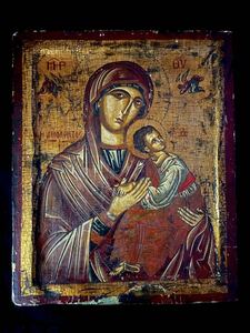 【本物保証】イコン ロシア正教 18世紀頃　聖母マリア　キリスト教　絵画　美術