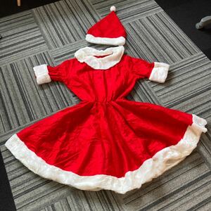 サンタ コスプレ クリスマス 衣装 サンタクロース コスチューム 帽子 ワンピース レッド 赤　レディース コスプレ 衣装