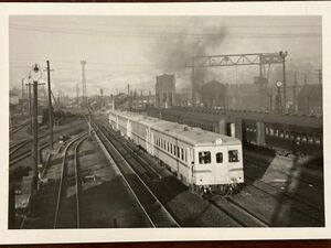 昭和鉄道写真：長野駅のキハ55系4連。1961年3月1日。8×13㎝。