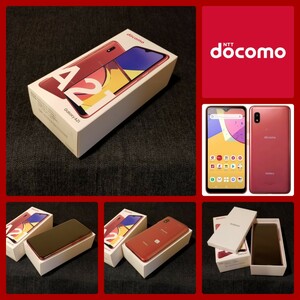 【新品未使用/SIMフリー】docomo Galaxy A21 SC-42A/レッド/一括購入/判定○/Xi(4G)