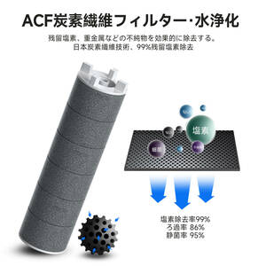 未使用 多重浄水 ＆ ACF 日本 炭素繊維 ナノ 抗菌 素材 無限 リサイクル 可能 フィルター 残留 塩素 除去 シャワー ヘッド 用 即決 あり 3