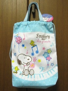 *送料無料*新品*スヌーピー*シューズケース*袋*内側ネームタグ付*防犯*SNOOPY*PEANUTS*学校*