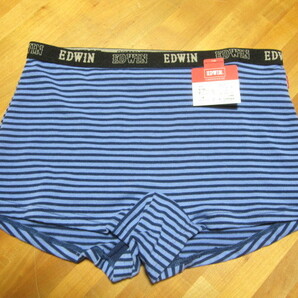 *送料無料*新品*L*エドウィン*一分丈ショーツ2枚*EDWIN UNDERWEAR*グレー・ブルーボーダー*の画像5