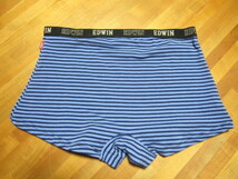 *送料無料*新品*L*エドウィン*一分丈ショーツ2枚*EDWIN UNDERWEAR*グレー・ブルーボーダー*_画像6