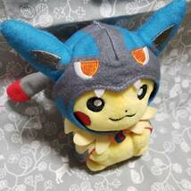 【廃盤品】ポケモンセンター限定　ポンチョを着たピカチュウ　メガルカリオ　マスコット_画像2