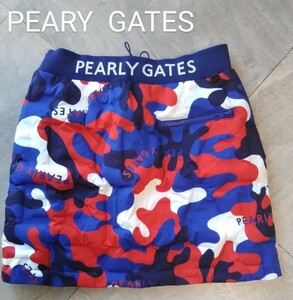 【 PEARLY GATES 】冬ポリラミネート・ダウンスカート★レディース1USED 