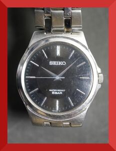 セイコー SEIKO クォーツ 3針 純正ベルト 7N01-0DM0 男性用 メンズ 腕時計 W427 稼働品