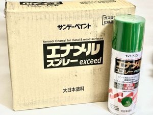 サンデーペイント　エナメルスプレー exceed　420ml　緑　12本セット　アウトレット品