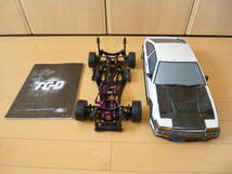 ■念の為ジャンク③★ HB(HPI) [ TC-D 4WDシャーシ ] 多分ケツカキ仕様 ★おまけで練習用ボディ(AE86 トレノ)とタイヤ付き■ _画像1