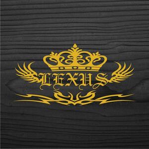 レクサス LEXUS 王冠 トライバル カッティングステッカー 25㎝サイズ 金