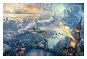 Art hand Auction ★Kostenloser Versand Thomas Kinkade Disney Peter Pan Wide Thomas Kinkade, Antiquität, Sammlung, Disney, Andere