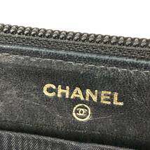 【美品】CHANEL シャネル キャビアスキン ココマークラウンドファスナー長財布_画像6