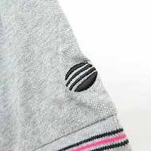 15【中古】*Adidas neo アディダスネオ ロゴ刺繍ナチュラル コットン半袖ポロシャツ グレー系0 メンズ 送料無料_画像4
