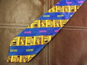 [ stock disposal sale ]5-9442z*[MOSCHINO] Moschino [ stamp / Logo ] necktie *