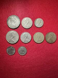 オーストラリア コイン 9枚 まとめ AUD 外国銭 古銭 アンティーク コレクションにも エリザベス女王 二世 貨幣 硬貨 海外 外国 希少 レア