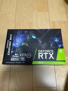 玄人志向　GALAKURO GAMING GeForce RTX 3070 GG-RTX3070-E8GB/OC/DF 中古　保証期間内　納品書有　①