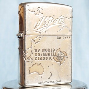 1111円～ ZIPPO 美品 LIMITED №0685 09WBC JAPAN ジッポ SILVER PLATE ジッポー オイルライター USA 09 WORLD BASEBALL CLASSIC 限定