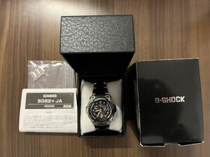 美品 G-SHOCK MTG-1000G-9AJF MT-G タフソーラー 電波受信 電波ソーラー マルチバンド5 ブラック ゴールド メタルバンド クロノグラフ