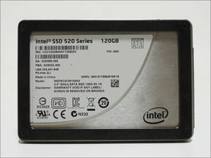 Intel 2.5インチSSD 520 SSDSC2CW120A3 120GB SATA #11607