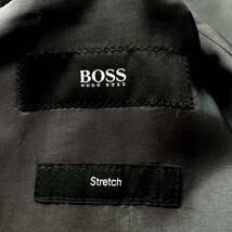 ヒューゴボス ★希少 コーデュロイ★ Lサイズ HUGO BOSS チェスターコート ロングコート stretch ストレッチ 黒 ブラック ４８ メンズ 秋冬_画像6