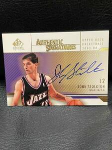 【NBA SUPER rare】 JOHN STOCKTON 03-04 SP SIGNATURE EDITION/AUTHENTIC SIGNATURES/ 11/50