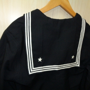 206◆SEA-EAGLE U.S.NAVY JUMPER MANS BLUE DRESS セーラーシャツ◆アメリカ製 size36 ネイビー ウール100％ ミリタリー アメリカ海軍 5kの画像3