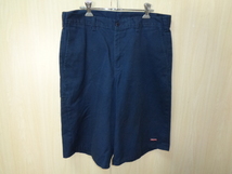 10◆Genuine Dickies ワークショーツ◆ディッキーズ ｗ34 ダークネイビー 7134838DN ポリコットン混紡 マルチポケット 半ズボン US古着 5K_画像1