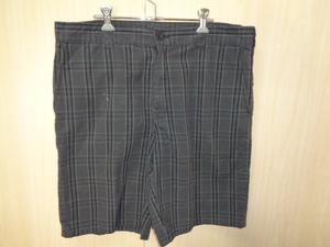 371◆Dickies チェック柄 ワークショーツ◆ディッキーズ size36 ダークグレー系 WR206PCH マルチポケット ポリコットン ハーフパンツ 5K