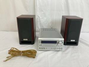 【OM19】(O)ONKYO オンキョー CR-D2 CDレシーバー D-D2E スピーカー 2010年製 音響機器 オーディオ CD試聴OK リモコン無し 中古現状品