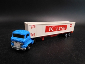 トミカ ミニカー 日野セミトレーラー ”K” LINE コンテナ LONG TOMICA Made in Japan 日本製 コンテナ車 当時物