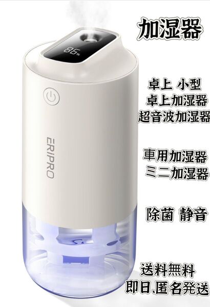 『2024冬新作&抗菌鋼片』 加湿器 卓上 小型 卓上加湿器 超音波加湿器除菌 器 加 LED 音波式 ライト 卓上 静音 容量