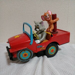 希少　当時物　増田屋 ブリキ製 トムとジェリー コミックカー　アメコミ　日本製　ブリキ車　1113‐D3‐TA12