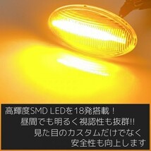 流れる ウインカー エブリィ DA64W ワゴン DA64V バン シーケンシャル LED サイドマーカー クリア ウィンカー 流星 スズキ_画像3