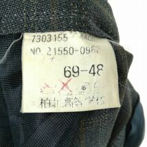 1円 ブレザー チェックスカート 上下2点セット 冬物 女子 学生服 広島安田女子大学 紺 森英恵 制服 中古 ランクC NA2816_画像7