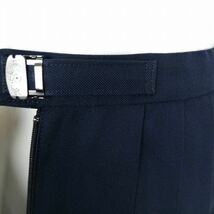 1円 セーラー服 スカート 上下3点セット 165A 大きいサイズ トンボ 冬物 赤2本線 女子 学生服 大分中津中学 紺 中古 ランクC NA3078_画像8