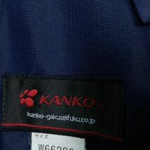 1円 スクールスカート 大きいサイズ 冬物 w75-丈98 チェック 中学 高校 プリーツ 学生服 制服 女子 中古 HK5017_画像5