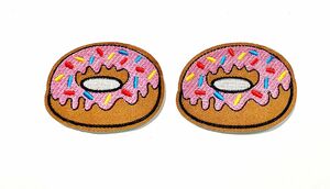 【ドーナツ】ワッペン　アイロンワッペン　刺繍ワッペン　未使用品　簡単　アイロン接着　