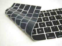 Macbook 12インチ用 USキーボード防塵カバー ブラック US配列_画像3