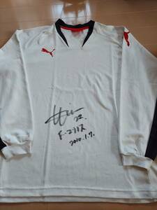 2010年1月7日 横浜F・マリノス No.22 中澤祐二　選手支給品実使用トレーニングシャツ直筆サイン入り 日本代表 2006,2010ワールドカップ出場