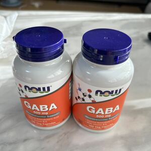 値下げ！2000円即決！未使用未開封2個セット！GABA 500mg 100カプセル ナウフーズ サプリメント ギャバ セロトニン メラトニン）NOW FOODS