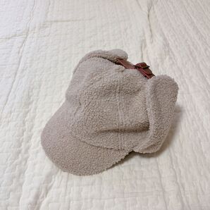 14+ イチヨンプラス 帽子 子供 57.5cm 冬 防寒 キャップ 帽子 USA ミリタリー フライトキャップ