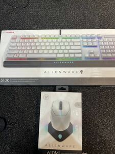 AW510K　AlienWare　有線キーボード 有線/無線ゲーミングマウス AW610M ルナライト セット razer STEELSERIES