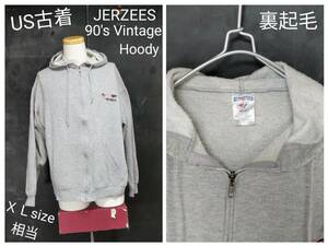 ★送料無料★ ＵＳ古着 JERZEES 90's ヴィンテージ パーカー ジャージーズ ジップパーカー 裏起毛 ＸＬ 相当