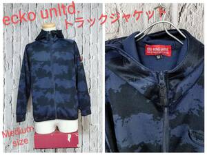 ★送料無料★ ecko unltd. ジャージ エコーアンリミテッド ジップパーカー ブルー メンズ トラックジャケット 迷彩 カモフラ Medium