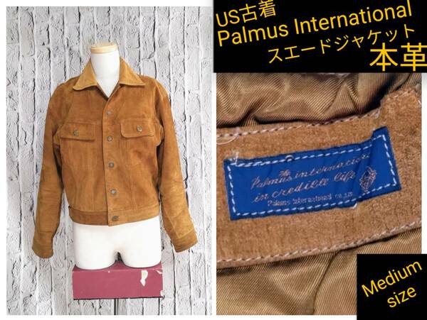 ★送料無料★ ＵＳ古着 Palmus International レザージャケット パームインターナショナル スエードジャケット 革ジャン Medium