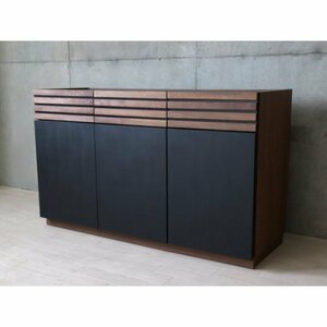 Life with Design cabinet sideboard wooden natural tree Schic modern stylish width 120 walnut color 